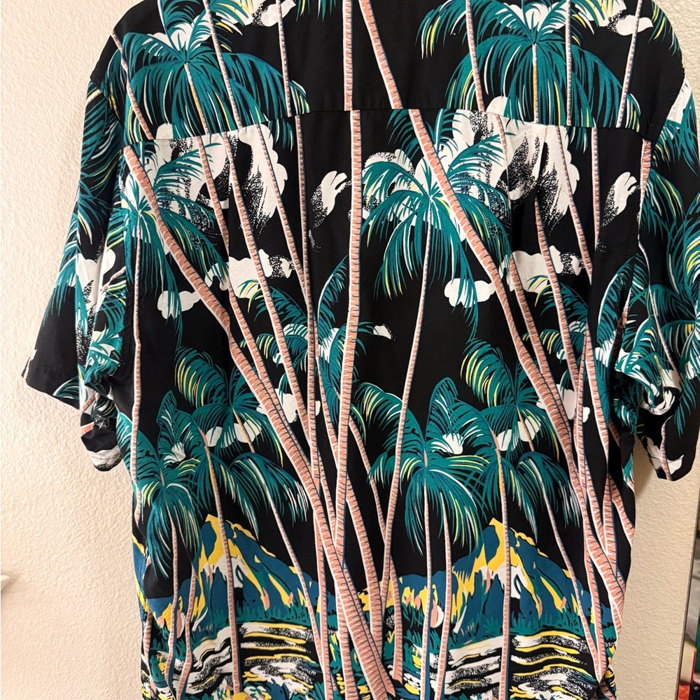 Vintage Pineapple Juice Tropical Print Men's Shirt - Picture 6 of 9